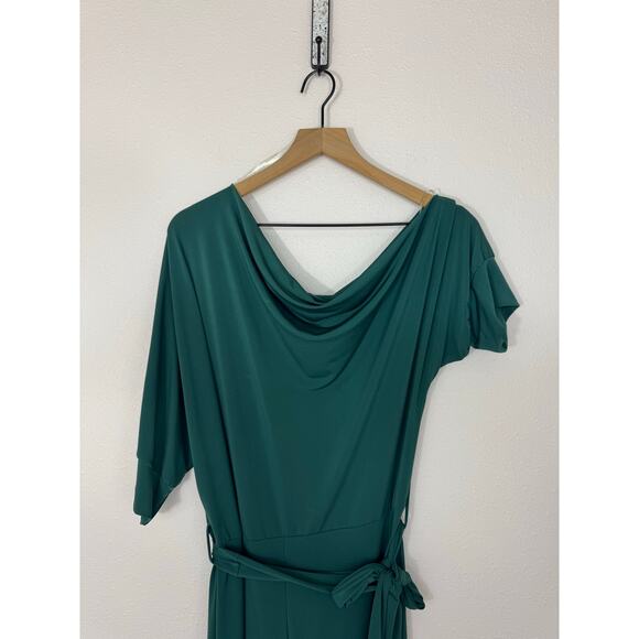 Janette Plus Green Off Shoulder Wide Leg Jumpsuit 2X - Picture 5 of 8
